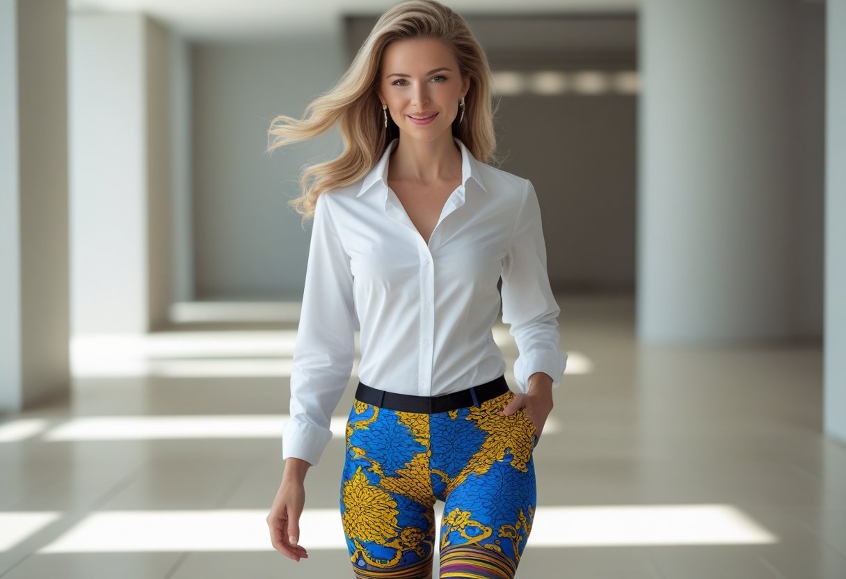 Sådan styler du skjorter med strømpebukser med mønster